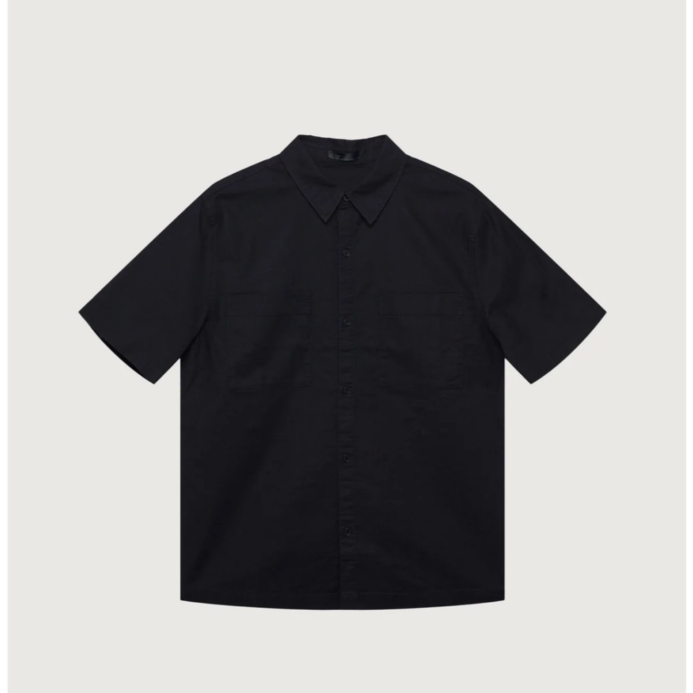 Oak & Fort linen cotton cargo shirt NWT Medium Large black men’s